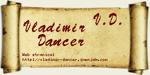 Vladimir Dancer vizit kartica